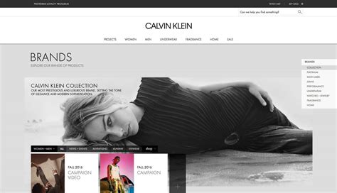 calvin klein website.